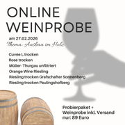 Online Weinprobe (Probierpaket)